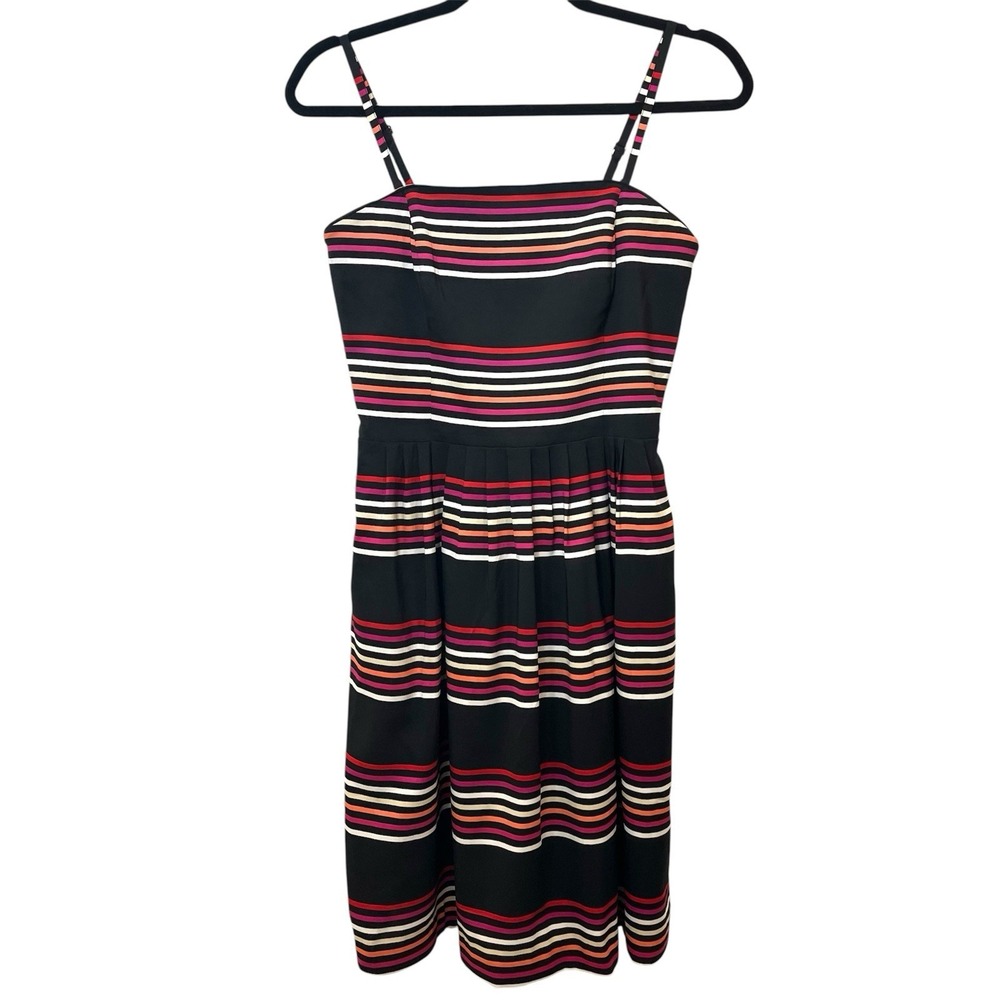 WHBM | White House Black Market Striped Dress Size 4 Removable Straps Multicolor